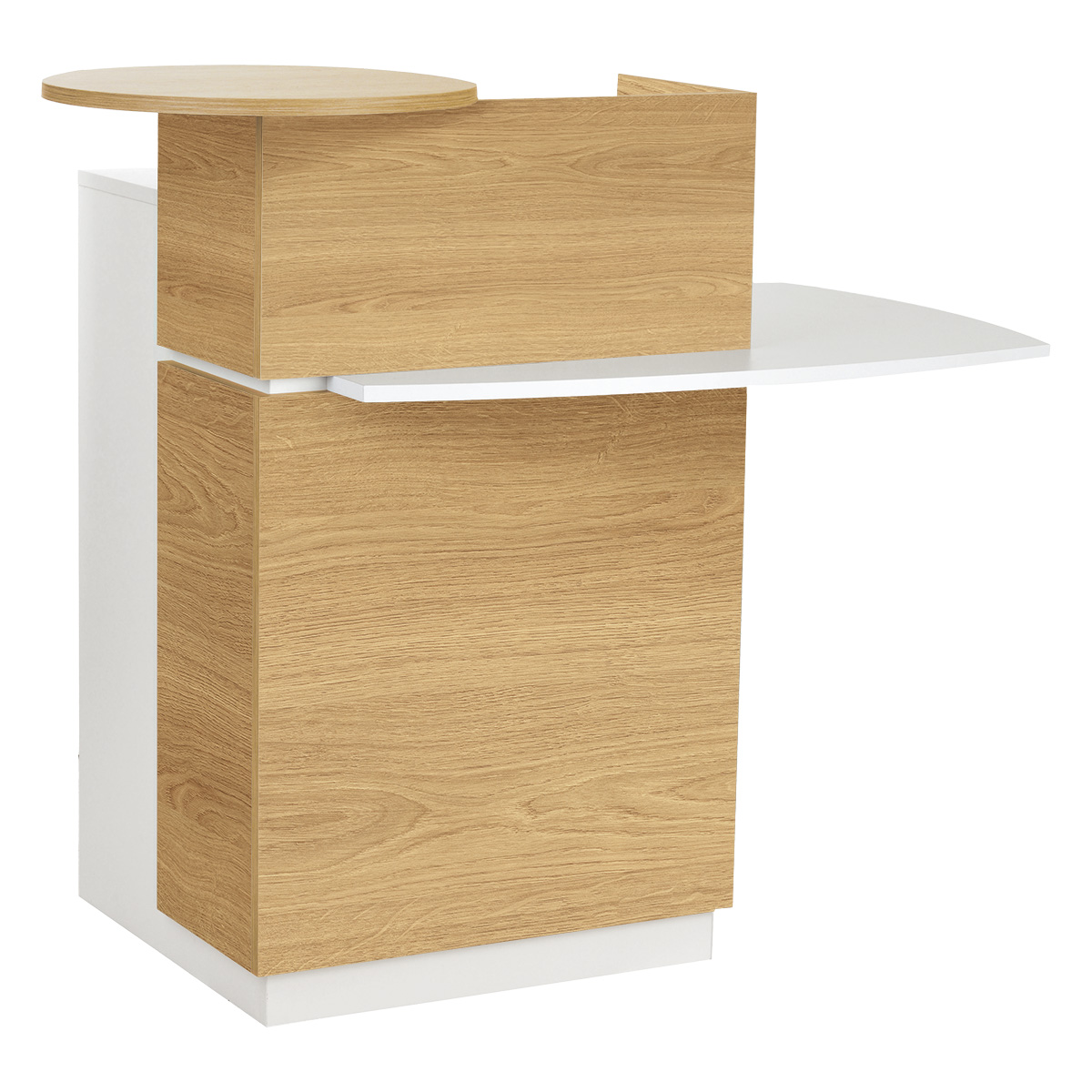 Tablette d'angle PMR pour comptoir magasin blanc 95 x 74 cm - Comptoir Global-2