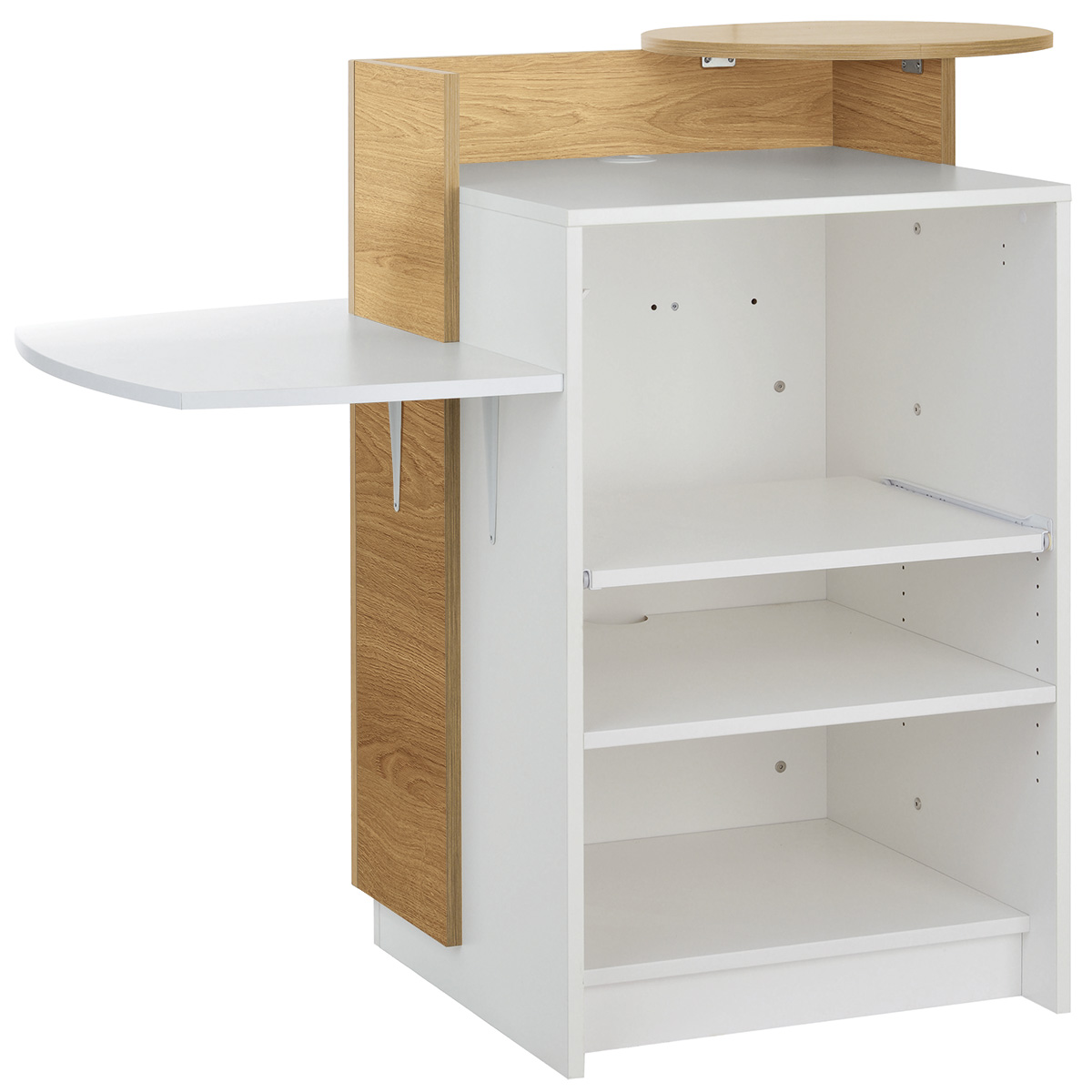 Tablette d'angle PMR pour comptoir magasin blanc 95 x 74 cm - Comptoir Global-3