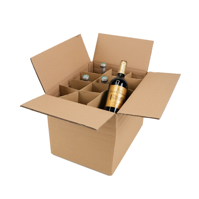 Croisillon carton séparation bouteilles ou verres pour carton 36L - Caisses américaines cartons-3