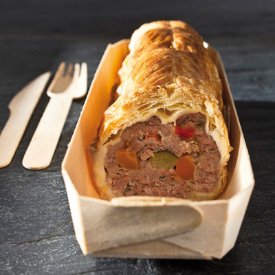 Moule de cuisson en bois pour pain 185 x 115 x 55 mm - Barquettes en bois-1