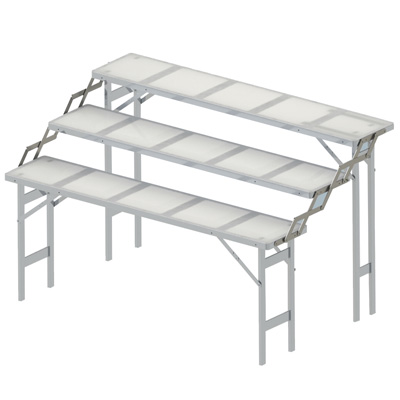 Table pliante de marché 3 niveaux aluminium 150 x 100 x 90 cm - Etalages de marché
