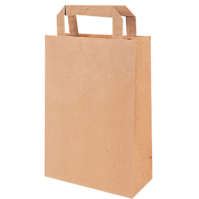 Sacs cabas kraft - Sacs kraft unis, poignées plates