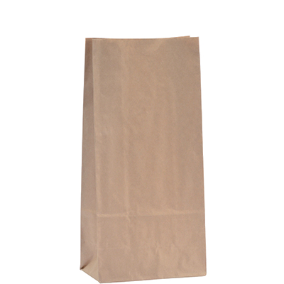 Sac SOS kraft brun 19 + 12 x 35 cm, paquet de 250 - Sacs SOS