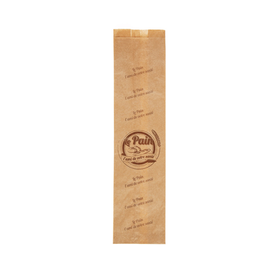 Sacs kraft baguette - 12 + 8 x H 49 cm - par 250 - Sacs à pain