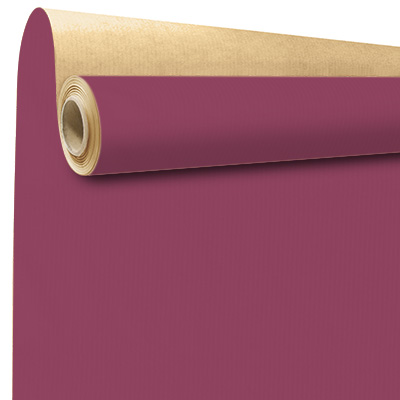 Papier cadeau kraft brun fuchsia uni 70 cm x 100 m 60 g/m² – le rouleau - Papiers cadeaux unis