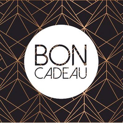 Bon cadeau graphique noir / or / blanc 12 x 12 cm - Paquet de 12 - Bons cadeaux-1