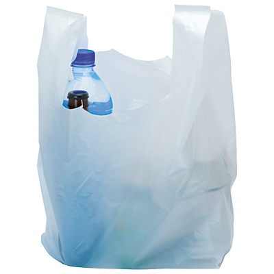 Sacs plastique à bretelles - Sacs plastique unis, poignées bretelles-4