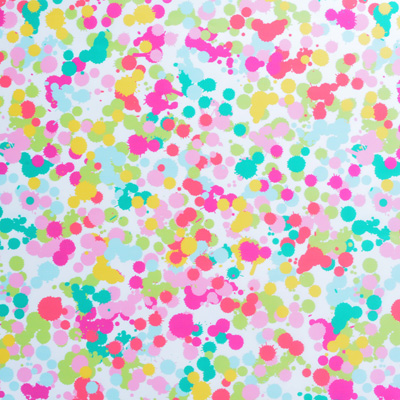 Papier cadeau Nina couché blanc 70 cm x 50 m, multicolore, 60 g/m² - Papiers cadeaux à motifs