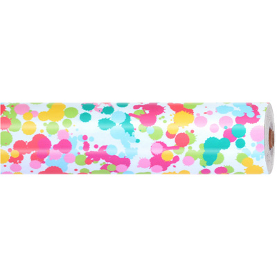 Papier cadeau Nina couché blanc 70 cm x 50 m, multicolore, 60 g/m² - Papiers cadeaux à motifs-1