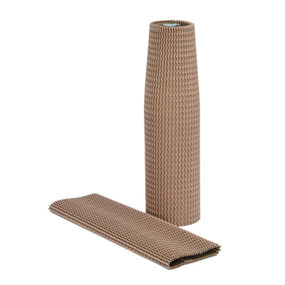 Manchon carton de bouteille 30 cm Ø 7,5 cm brun - Bulles, mousse, chips-1