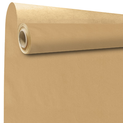 Papier cadeau kraft vergé brun uni 70 cm x 100 m 60 g/m² – le rouleau - Papiers cadeaux unis