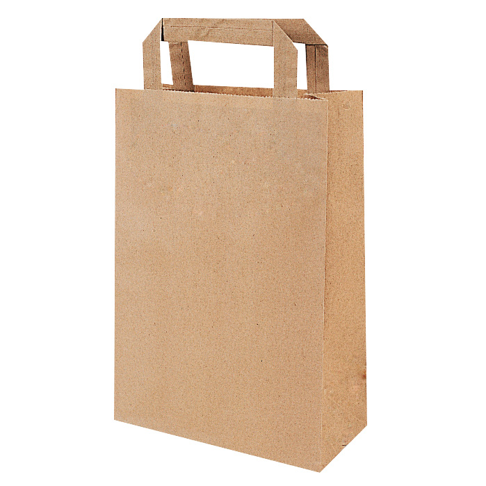 Sacs cabas kraft - Sacs kraft brun poignées plates