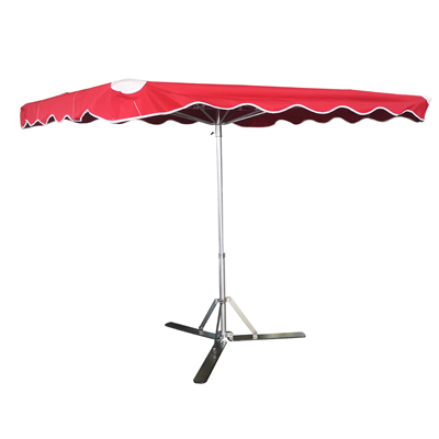 Parasol professionnel de marché - Parasol forain - Rouge - 220 x 180 cm - armature alu, toile + housse - Parasols de marché, Parasols forain