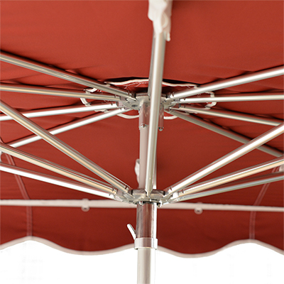 Parasol professionnel de marché - Parasol forain - Rouge - 220 x 180 cm - armature alu, toile + housse - Parasols de marché, Parasols forain-1