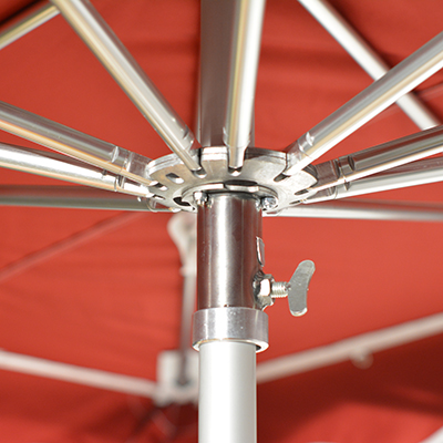 Parasol professionnel de marché - Parasol forain - Rouge - 220 x 180 cm - armature alu, toile + housse - Parasols de marché, Parasols forain-2