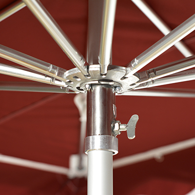 Parasol professionnel de marché - Parasol forain - Rouge bordeaux - 220 x 180 cm - armature alu, toile + housse - Parasols de marché, Parasols forains-2