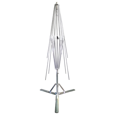 Parasol professionnel de marché télescopique - Parasol forain - Bleu foncé - 300 x 250 cm - armature alu, toile + housse - Parasols de marché, Parasols forains-2