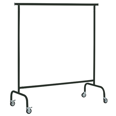 Portant vêtement professionnel droit 150 x H 160 cm - Noir mat - Portants à vêtements droits