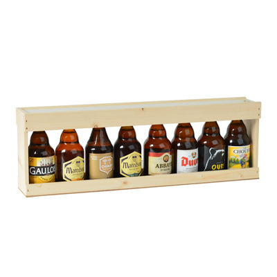 Demi mètre de bières en bois - porte bouteilles de bières 8 bières 33 cl Steinie - Mètres de bières, Emballages pour bouteilles de bières-3