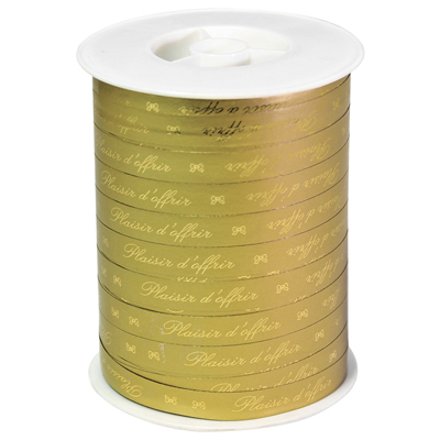 Bolduc or Plaisir d'offrir 10 mm x 250 m polypropylène - Bolducs imprimés et à motifs