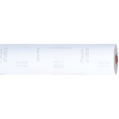 Papier cadeau Plaisir d’Offrir gris & blanc 70 cm x 50 m 60 g/m² – Le rouleau - Papiers cadeaux à motifs-1