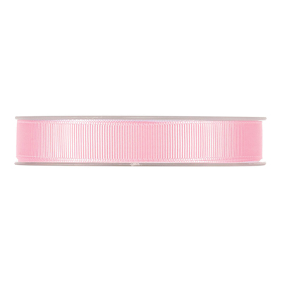 Ruban gros grain rose pâle 15 mm x 20 m coton - Rubans tissu, Cordons