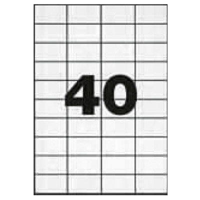 4000 Étiquettes adhésives blanches multi-usages 52,5 x 29,7 mm Etibox - Étiquettes adhésives neutres-1