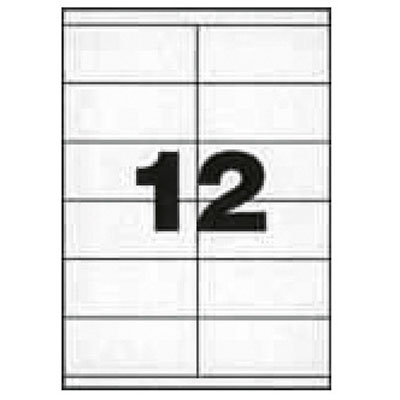 1200 Étiquettes adhésives blanches multi-usages 105 x 48 mm Etibox - Étiquettes adhésives neutres-1