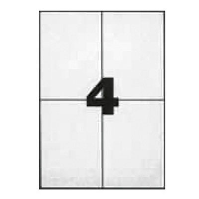 400 Étiquettes adhésives blanches multi-usages 105 x 148 mm Etibox - Étiquettes adhésives neutres-1
