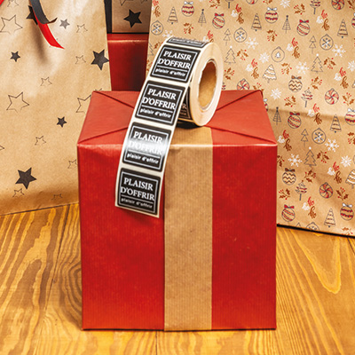 Étiquettes cadeaux adhésives Plaisir d'offrir - Étiquettes cadeaux adhésives-1