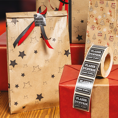 Étiquettes cadeaux adhésives Plaisir d'offrir - Étiquettes cadeaux adhésives-2