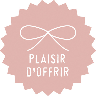 Étiquettes cadeaux adhésives Plaisir d'offrir rose pâle ø 35 mm - Paquet de 500 - Étiquettes cadeaux adhésives