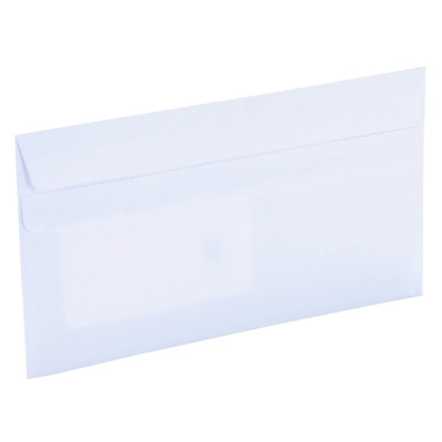Enveloppe blanche DL 110 x 220 mm 80g avec fenêtre La Couronne - Paquet de 500 - Enveloppes blanches-2