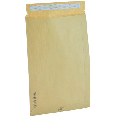 Pochettes sans soufflet fermeture adhésive - Enveloppes kraft brun-3