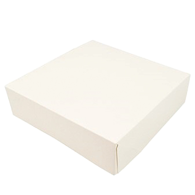Boite patissiere blanche 18+18x8cm 250g/m² - Boîtes pâtissières