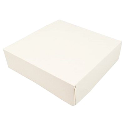 Boite patissiere blanche 32+32x10cm 305g/m² - Boîtes pâtissières