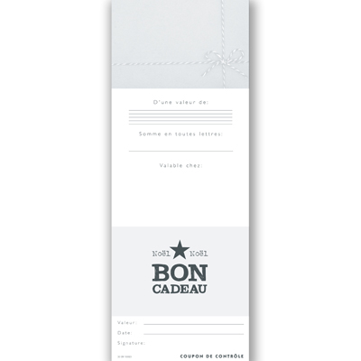 Bon cadeau Kraft Noël – 12 x 12 cm – Paquet de 12 - Bons cadeaux-1