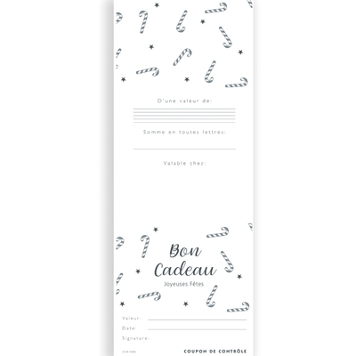 Bon cadeau Sucre d’Orge fond bleu – 12 x 12 cm - Paquet de 12  - Bons cadeaux-1