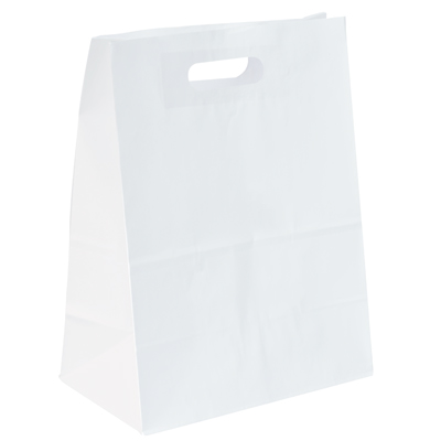 Sacs kraft avec poignées découpées - Sacs kraft poignées découpées