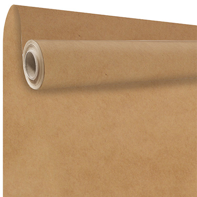 Papier cadeau kraft brun 70 cm x 100 m 60 g/m² - Résistant à l'eau – le rouleau - Papiers cadeaux unis