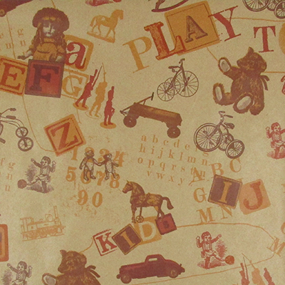 Papier cadeau Toys rétro jeux & jouets 70 cm x 50 m 60 g/m² – le rouleau - Papiers cadeaux enfants