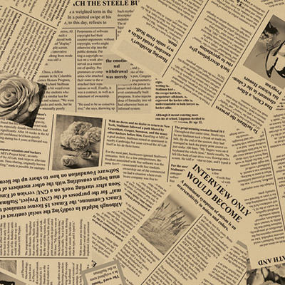 Papier cadeau News Natural imprimé gazette kraft 70 cm x 50 m 60 g/m² – Le rouleau - Papiers cadeaux à motifs