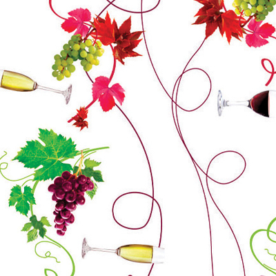 Film fleuriste - Film polypropylène Vigne 80 cm x 120 m 35µ - Films polypropylène à motifs-1