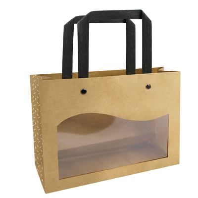 Sacs kraft à fenêtre Delicatessen - Sacs kraft à fenêtre