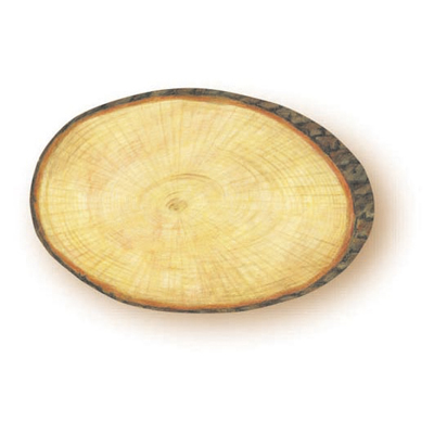 Étiquettes rondin 7 x 4,5 cm, paquet de 10 - Étiquettes simples