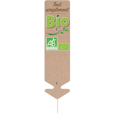 Étiquette flèche bio 6x22 cm PVC, paquet de 10 - Étiquettes à pique