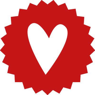 Étiquettes cadeaux adhésives Coeur - Étiquettes cadeaux adhésives