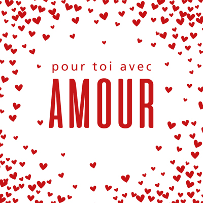 Étiquettes cadeaux adhésives “Pour toi avec amour” 3,5 x 3,5 cm – Paquet de 500 - Étiquettes cadeaux adhésives