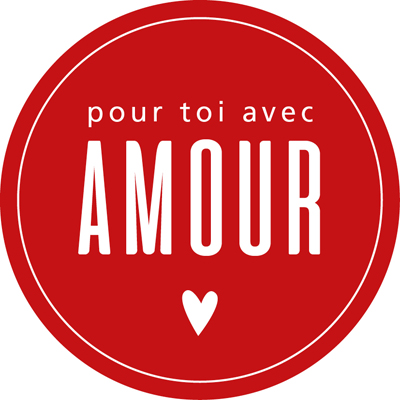 Étiquettes cadeaux adhésives Amour - Étiquettes cadeaux adhésives