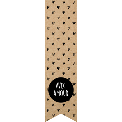 Étiquettes adhésives pour sacs avec Amour - Étiquettes cadeaux ferme sac